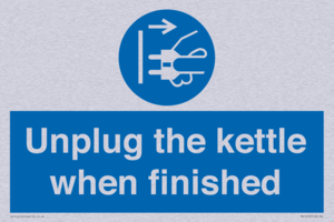 Unplug the kettle when finished